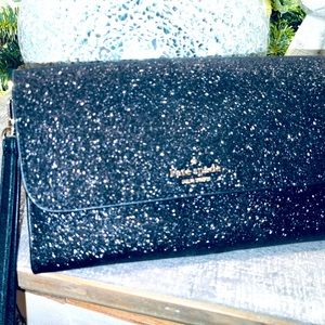 NWT Kate Spade Black Boxed Med Flap Phone Wristlet -FREE SHIPPING!